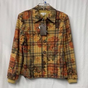 St John Plaid Wool Coat